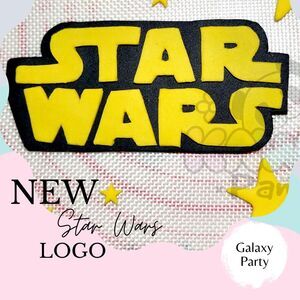 Fondant Star Wars Cake Topper: Logo & Stars, Galaxy Party